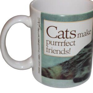 Vintage 1992 Lloyd Aaron Design Express Corp Mug "Cats make purrrfect friends!"